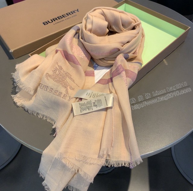 Burberry新品經典巴格羊絨圍巾 巴寶莉2021新款小格紋女士圍巾  mmj1593